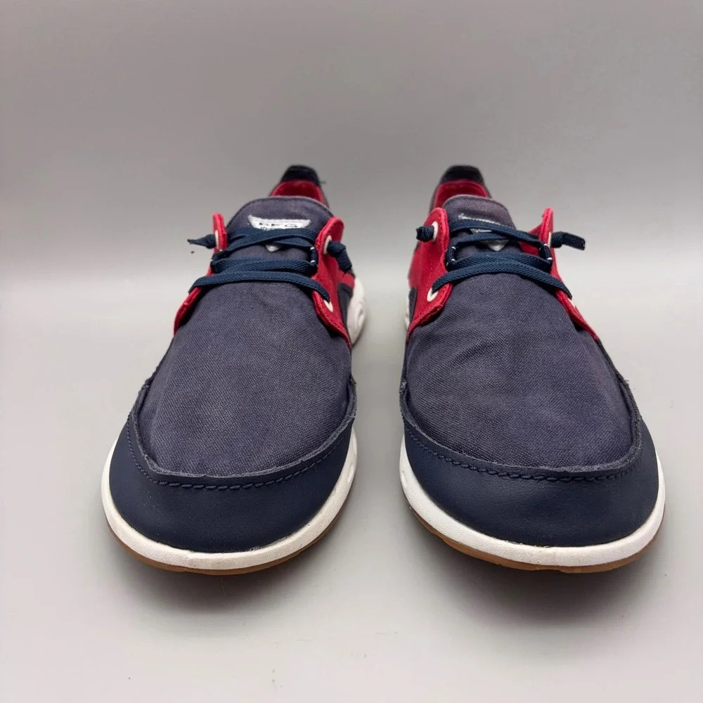 Columbia Boat Shoes Mens 12 Navy Blue Red Colorblock PFG Bahama Vent Fishing